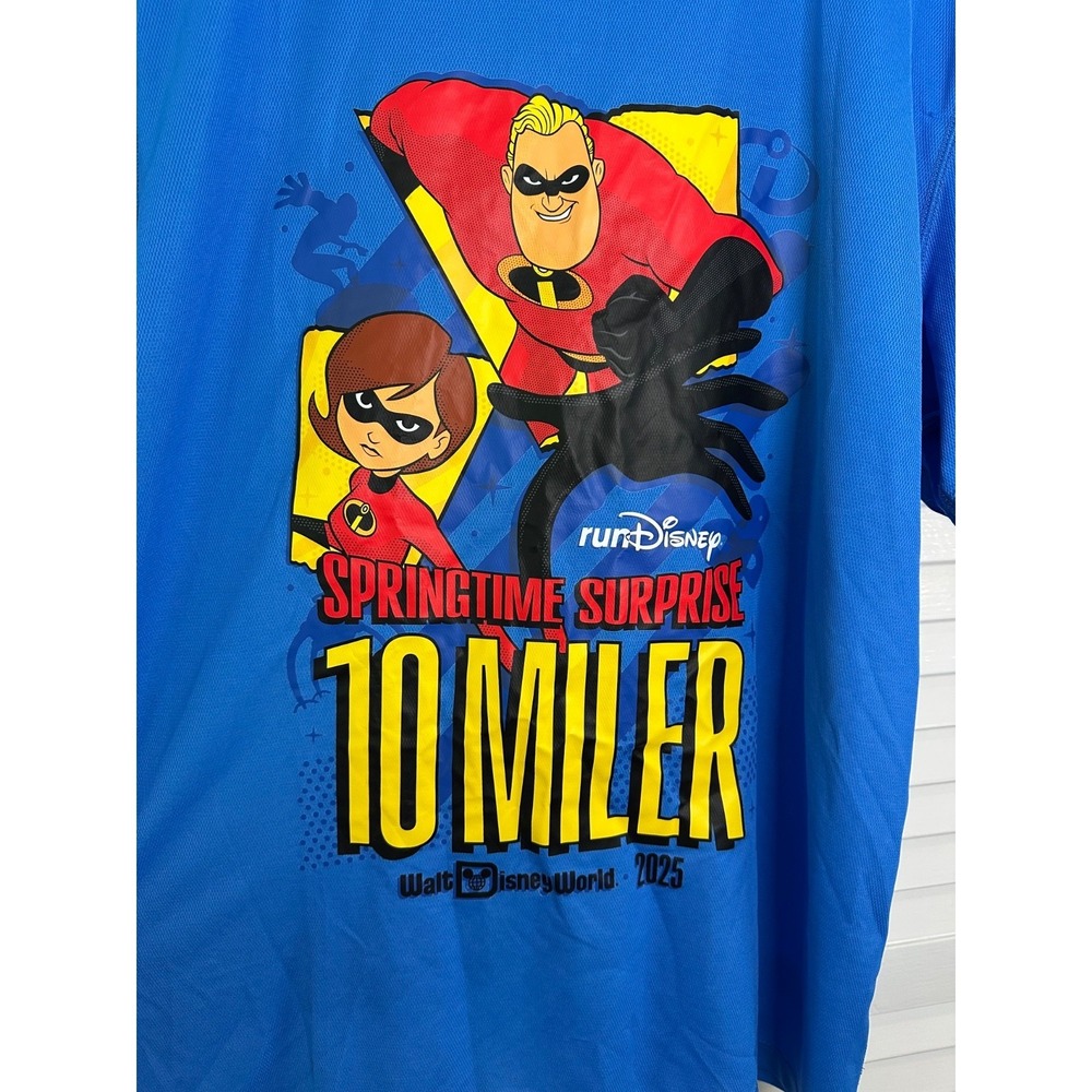 Run Disney Brooks Size XL Springtime Surprise 10 Miler Incredibles Shirt 2025 - Picture 3 of 7